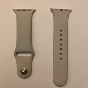 Elegant Gray Silicone Smartwatch Band